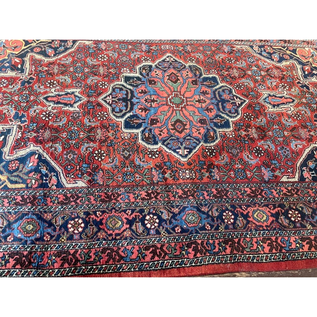 Tribal Antique Persian Bidjar Rug For Sale - Image 3 of 9
