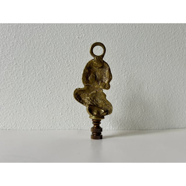English Shakespeare Brass Lamp Finial For Sale - Image 3 of 6