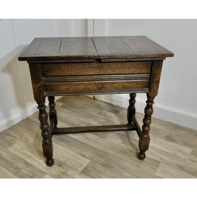 Oak Joint Side Table For Sale - Image 9 of 9