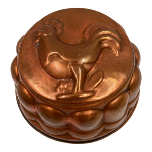Late 19th C. Copper Mold Rooster Design, Copper Cake or Jelly Mold