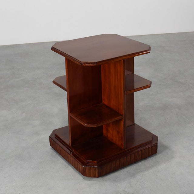 French Art Deco Side Table in Wood, 1920 For Sale - Image 11 of 11