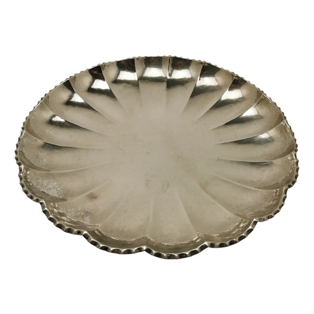 Large German Art Deco Metal Bowl For Sale