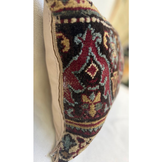 Textile Pillow With Antique Rug For Sale - Image 7 of 8