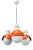 Czechoslovak Space Age Orange and Opaline Glass Chandelier from Napako, 1970s For Sale