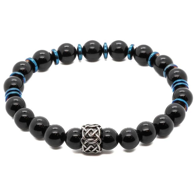Spiritual Black Onyx Beaded Bracelet For Sale In Miami - Image 6 of 7