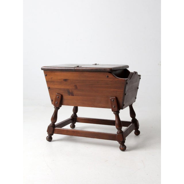 Mid-Century Colonial Revival Magazine Rack End Table For Sale - Image 13 of 18