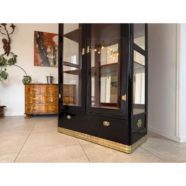 Art Nouveau Glass Display Cabinet, 1920s For Sale - Image 10 of 15
