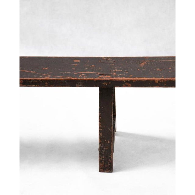 Antique French Provincial Wooden Bench For Sale - Image 5 of 9