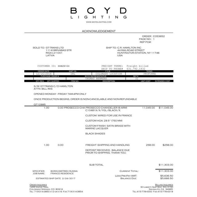 Black Prosecco Chandelier in Satin Brass with Black Shades by Jamie Drake for Boyd Lighting For Sale - Image 8 of 9