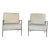 Pair of Contemporary Brass & Faux Shearling Lounge Chairs by Ambella Home For Sale