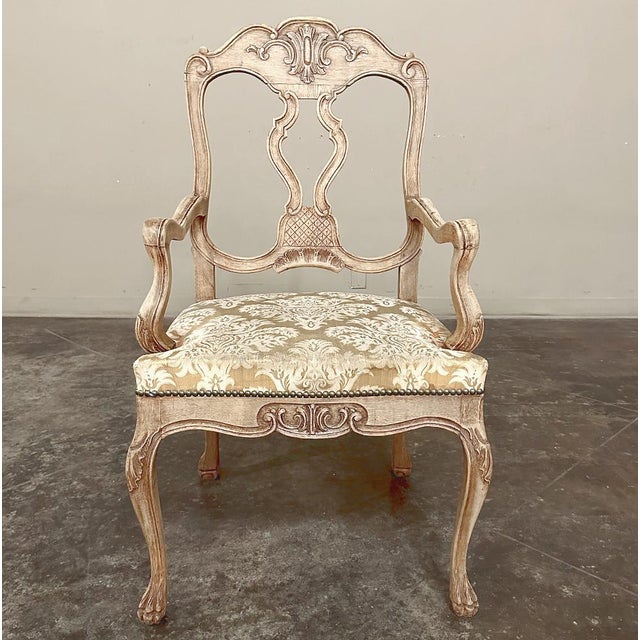 Antique Liegoise Louis XIV Armchairs in Stripped Oak For Sale In Baton Rouge - Image 6 of 16