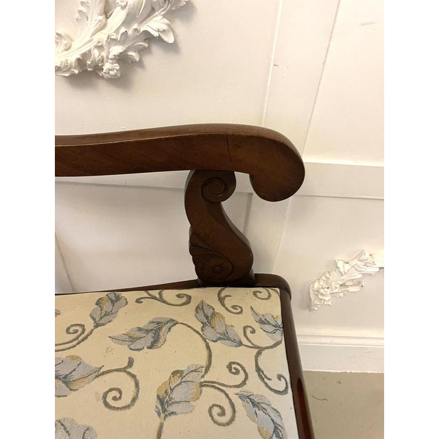 Early 19th Century Set of Regency Figured Mahogany Desk Carver Chairs, 1830s For Sale - Image 5 of 13