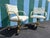 1990s A Pair of Early 1990s Post Modern Brass Rolling Dining Chairs by Cal-Style Furniture. For Sale - Image 5 of 18