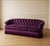 Bring rich color and dramatic vintage character into your space with this Vintage Deep Plum Tufted Fringe Sofa. It...