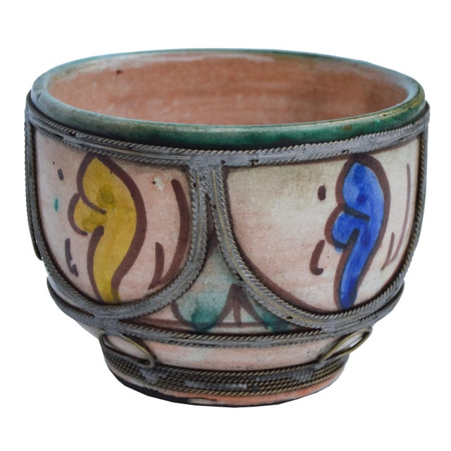 Antique Moroccan Ceramic Box For Sale In New York - Image 6 of 7