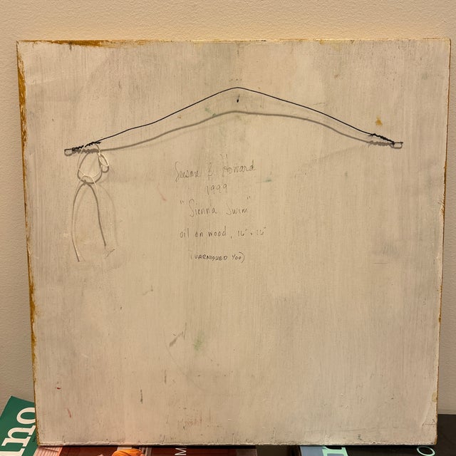 Susan B. Howard Original Oil Painting “Sienna Swim” 1999 For Sale In Philadelphia - Image 6 of 7