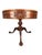 A mid-20th-century American mahogany drum table by Weiman Tables from the company's Heirloom Quality line, Model 5040. The...