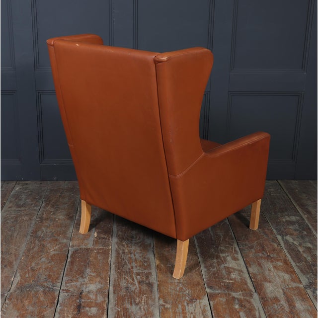Danish Highback Chair in Leather from Stouby, 1970 For Sale - Image 12 of 13