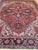 Textile Antique Persian Heriz Carpet Handmade Wool Oriental Rug, Rusty/Red Field, Navy For Sale - Image 7 of 18