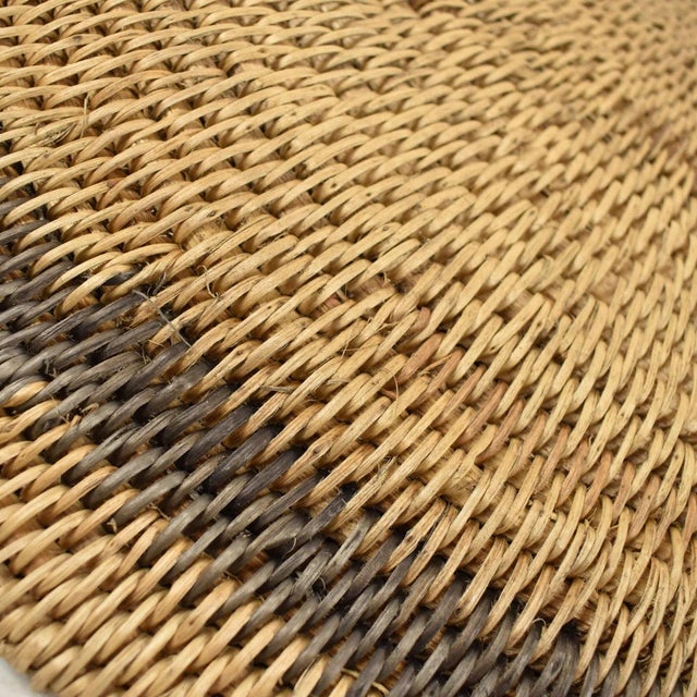 Textile Early 20th Century Makenge Flat Wedding Basket Zambia 18 Inch For Sale - Image 7 of 7