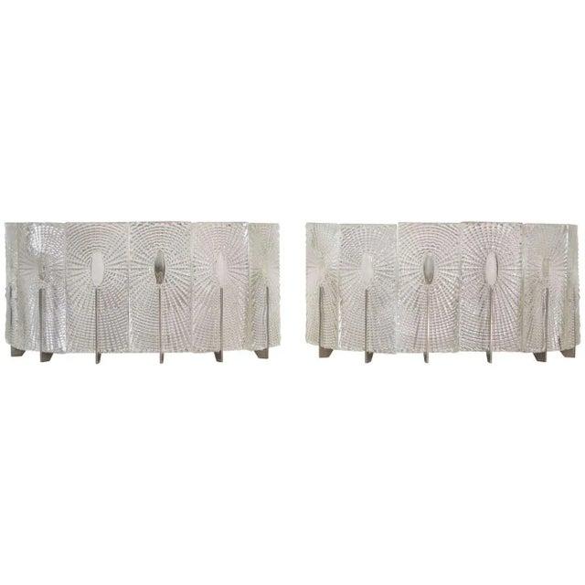 White Italian Frost Glass Wall Lamp by Rupert Nikoll, 1950 For Sale - Image 8 of 8