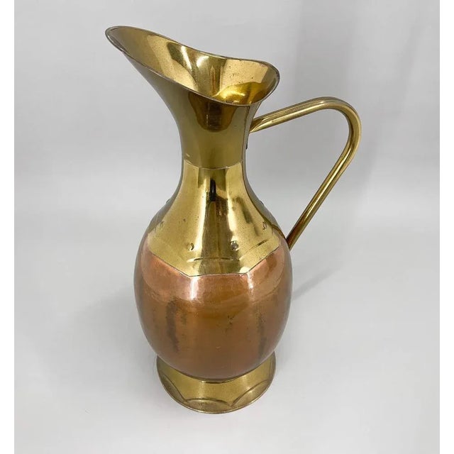 Floor Brass & Copper Water Jug, Belgium, 1940s For Sale - Image 12 of 13