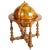 Italian 20th century on decorated world map cocktail bar cart. The globe rotates and is supported by a four-legged...