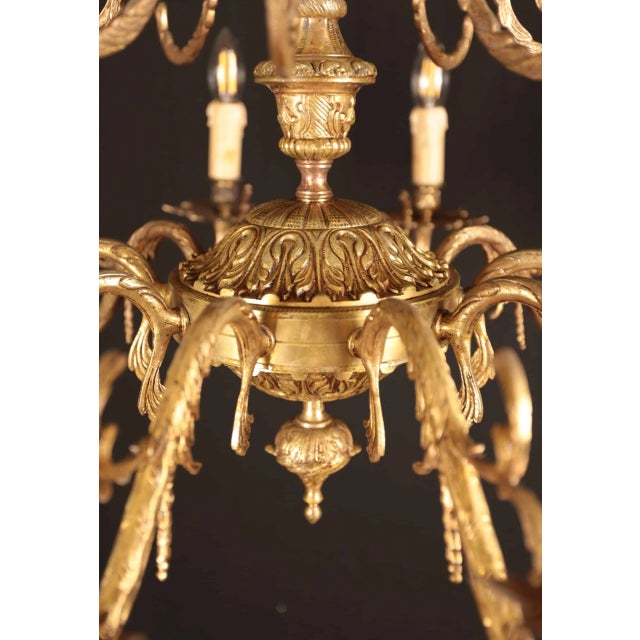 Spanish Chandelier in Brass, Spain, 1970 For Sale - Image 6 of 11