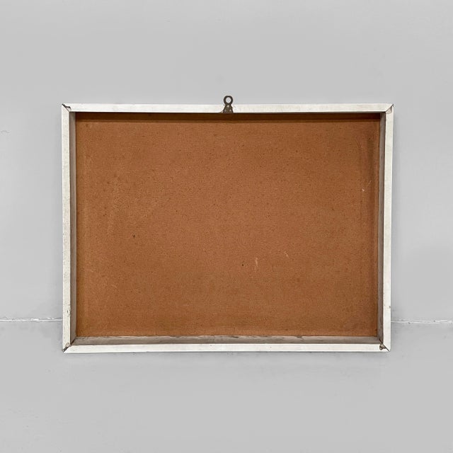 Italian Modern Geometrical Silkscreen Print with Collage on Paper, 1970s, 1970s, Wood & Paper For Sale - Image 18 of 18