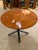 Wood Carlo Ratti Geometric Walnut Round Table With Iron Base, Italy, 1950s For Sale - Image 7 of 11