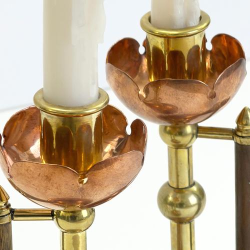 Arts and Crafts Copper Candlesticks attributed to Benham & Froud, 1880s, Set of 2 For Sale - Image 9 of 10