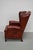 Vintage Dutch Cognac Wingback Leather Club Chair For Sale - Image 10 of 18