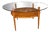 Mid-Century Moderm Coffee Table in Glass and Wood with Tapered Round Legs, 1960s For Sale