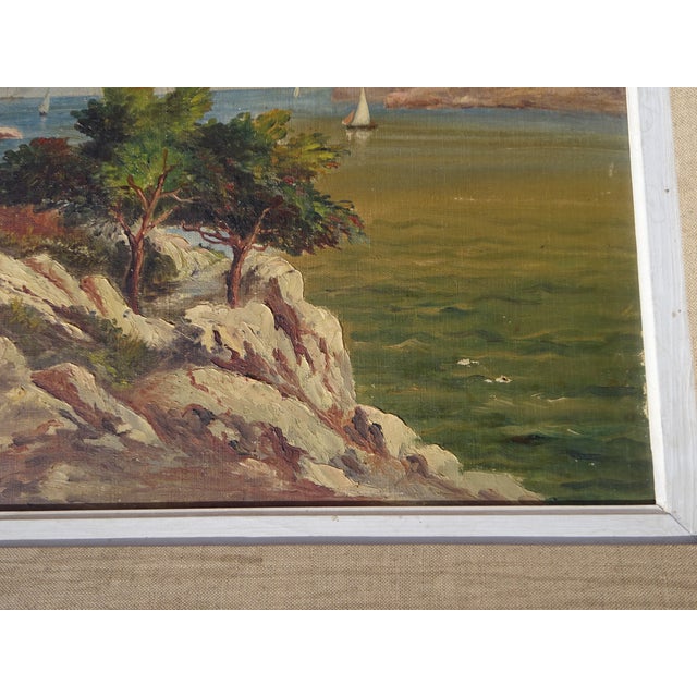 Alberti, Mediterranean Landscape, 1850, Oil on Canvas, Framed For Sale - Image 8 of 16