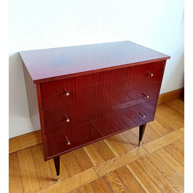 Vintage Lacquered Wooden Dressing Table, 1950s For Sale - Image 4 of 12