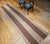 Vintage American Rag Runner, Handwoven Stripe Pattern, Tan, Green & Magenta, 3x13 For Sale - Image 10 of 13