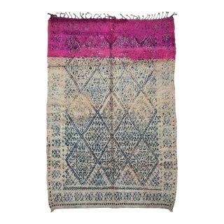 Moroccan Vintage Wool Rug - 10.6 X 6.6 Ft For Sale