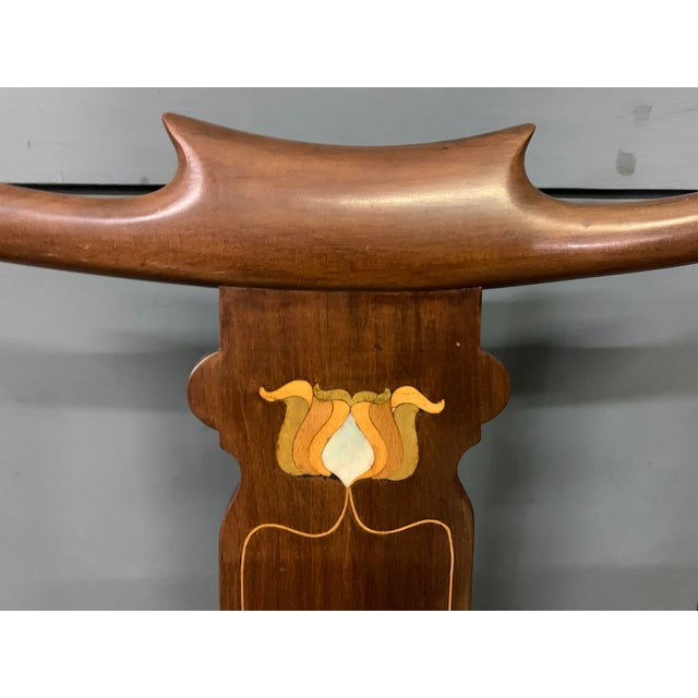 Wood Art Nouveau Inlaid Mahogany Chair, 1905 For Sale - Image 7 of 12