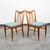 1960s Mid Century Modern Dining Chairs Set 3 Solid Oak Keller Furniture Aqua Blue MCM For Sale - Image 5 of 12
