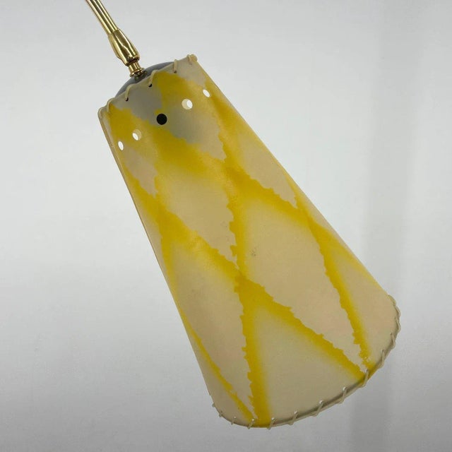 Metal Wood & Brass Floor Lamp, Germany, 1950s For Sale - Image 7 of 11