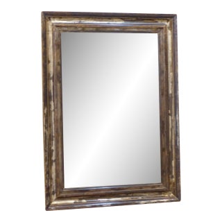 Antique Tortoise Shell Finish Silverleaf Mirror For Sale