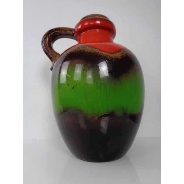 Ceramic Large Glazed Pop Art Lava Ceramic 486-48 Vase from Scheurich, Germany, 1970s For Sale - Image 7 of 18