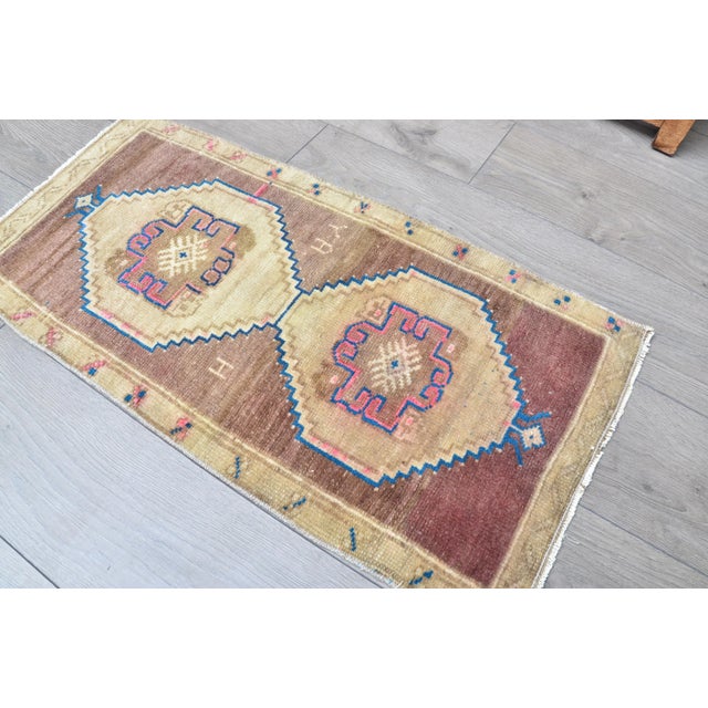 Art Deco Brown Handmade Area Rug For Sale - Image 3 of 6