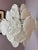 White and Silver Chandelier with Acrylic Glass Panels For Sale - Image 6 of 11