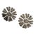 1930s Sterling Silver Marquisite Screw Back Daisy Earrings - 2 Pieces For Sale