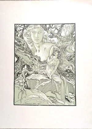 Ferdinand Bac, the Goddess, Original Lithograph, 1923