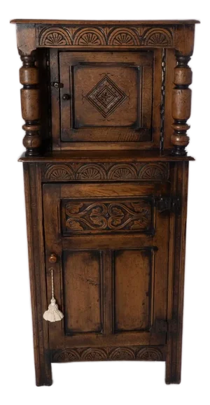 English Ipswich Oak Two Door Cupboard