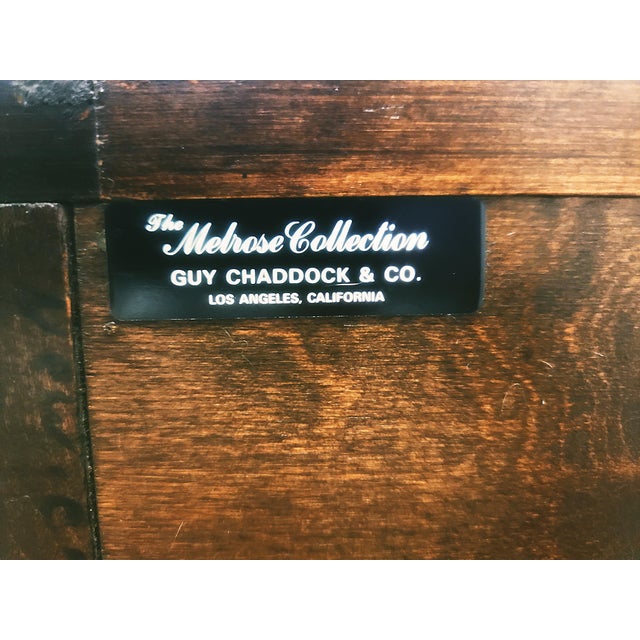 Offered is a stunning pair of authentic Guy Chaddock & Co. bedside cabinets from the celebrated Melrose Collection....