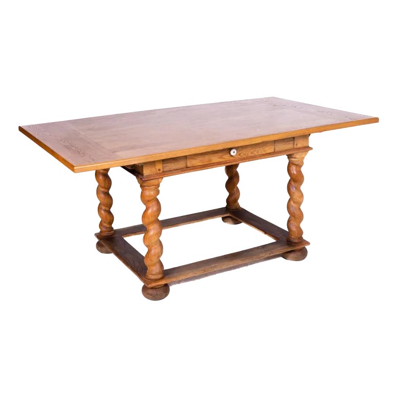German Table in Solid Wood | Chairish