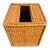 Vintage Woven Bamboo Rattan Tissue Box Cover For Sale